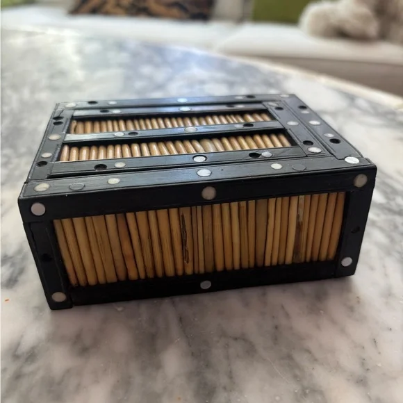 Antique Porcupine Quill Box